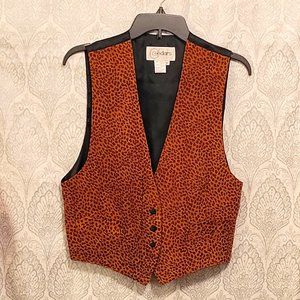Cedars Suede Printed Vest - Size Medium